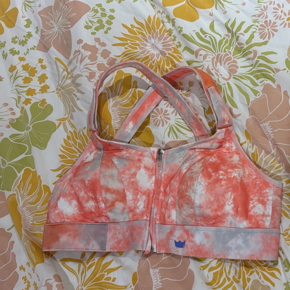 SHEFIT Coral and White Sports Bra